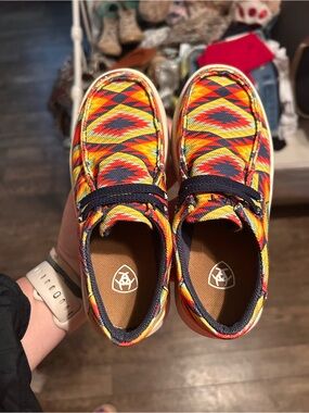 Kids Ariat Aztec Slip on Shoes